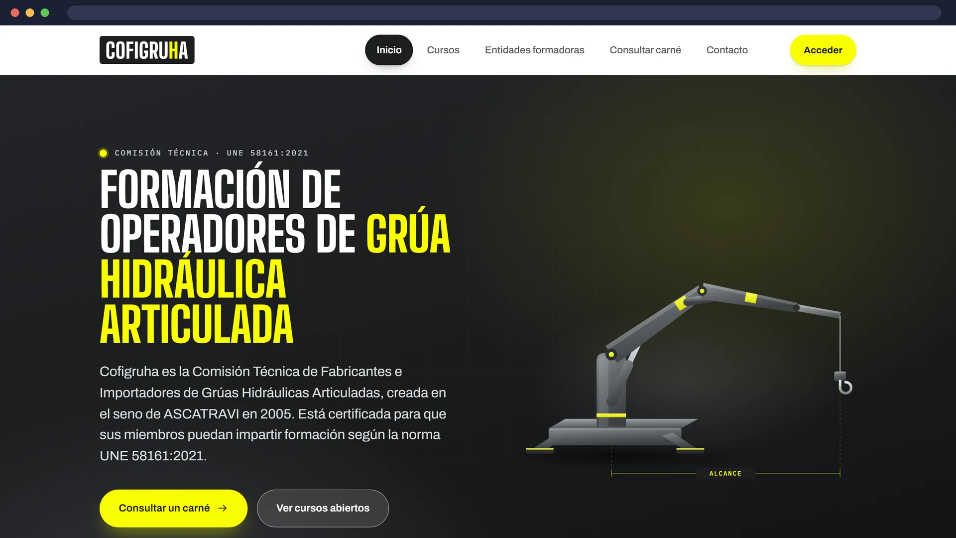 Captura COFIGRUHA FRONT — proyecto SENDAR