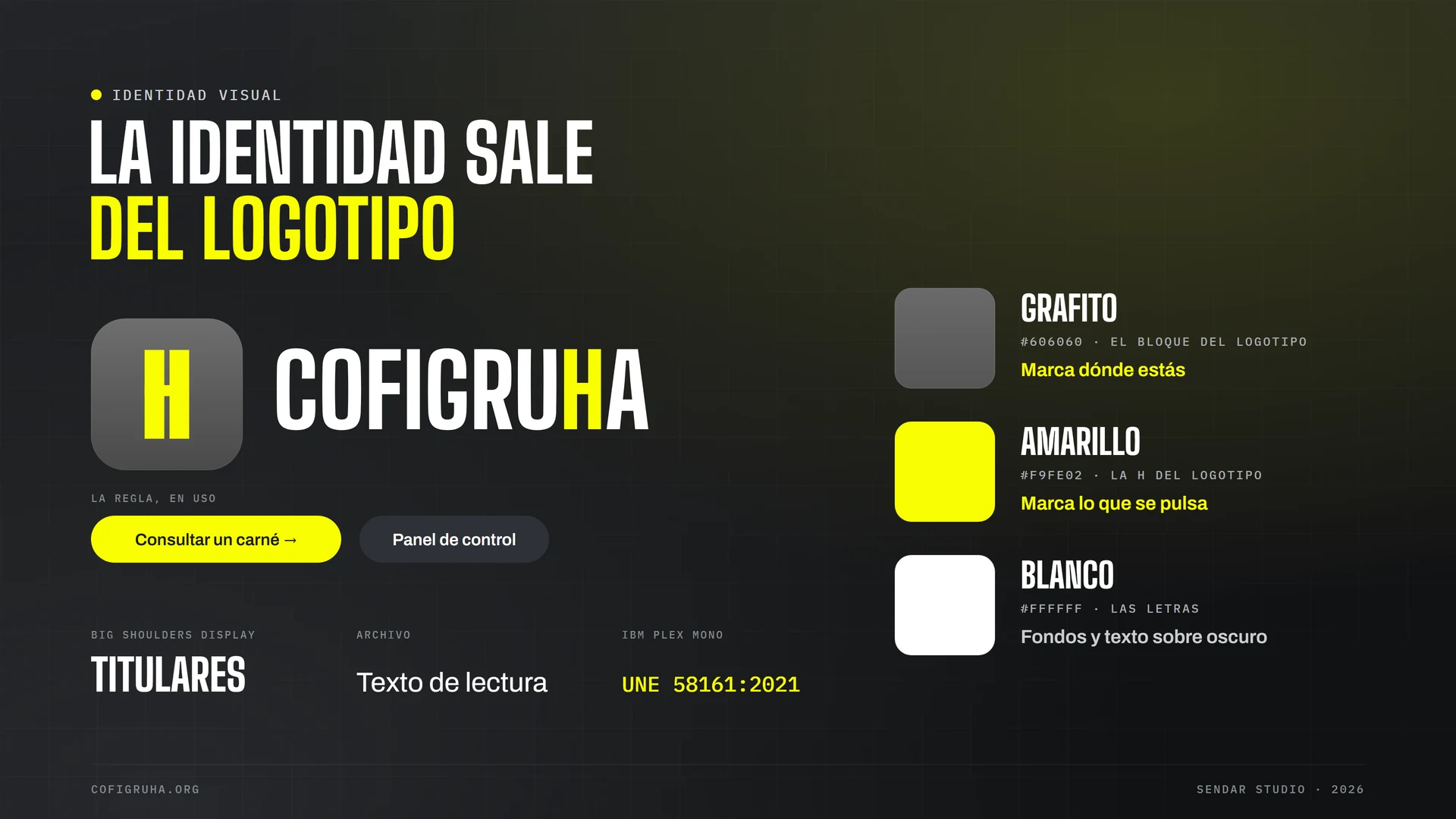 Identidad visual de Cofigruha — proyecto SENDAR