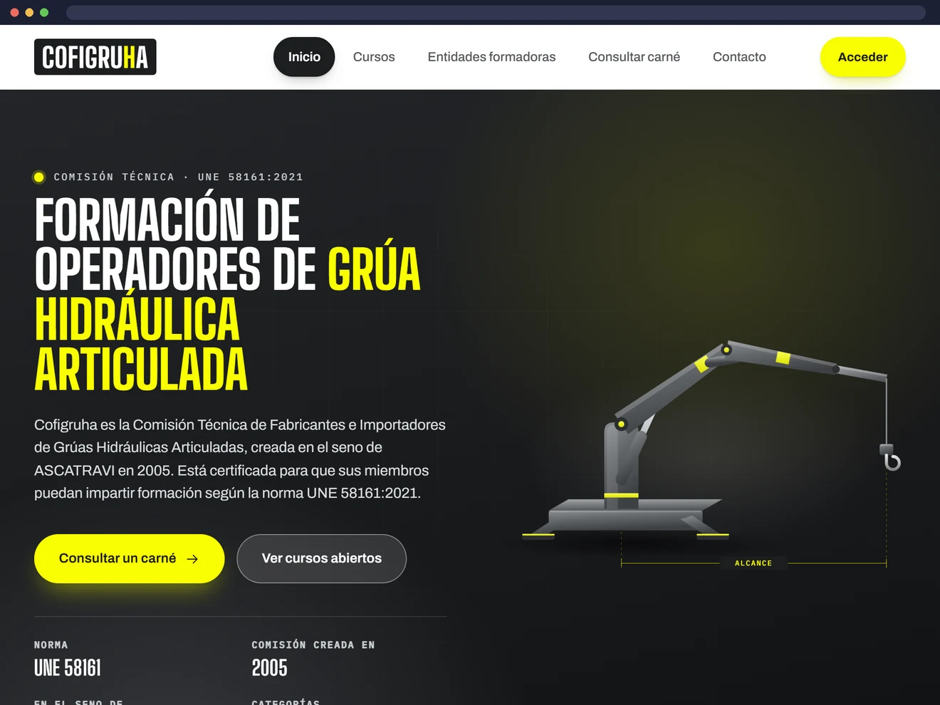 Portada de la web de Cofigruha