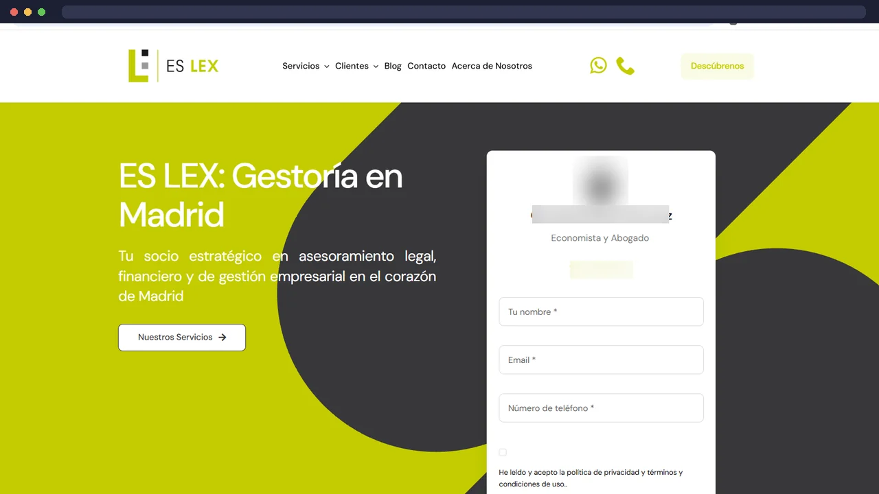 Captura ESLEX HOME — proyecto SENDAR