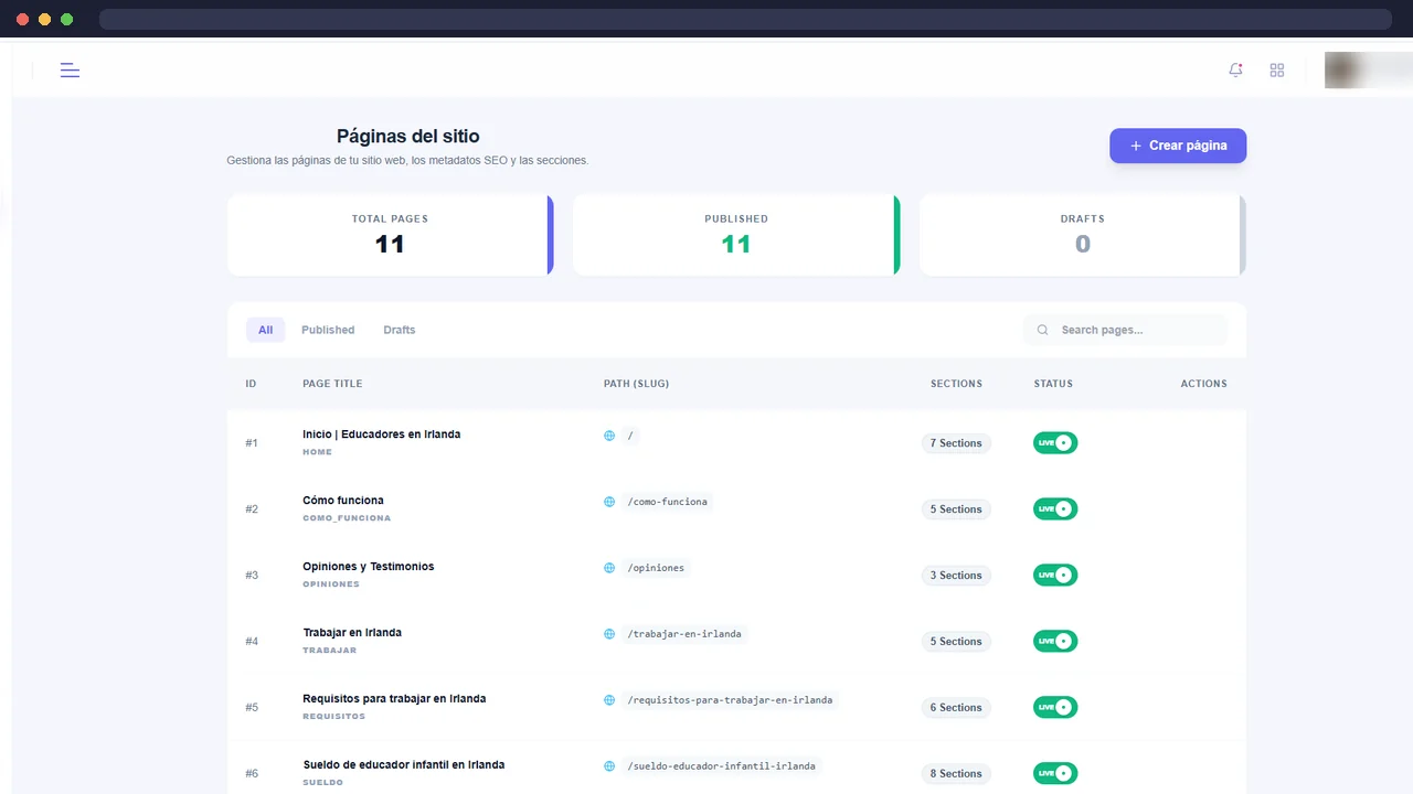 Captura HUELLA BACK — proyecto SENDAR