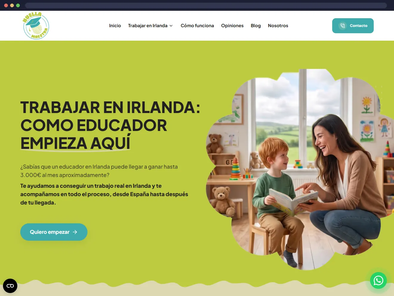 Portada de la web de Huella Maestra